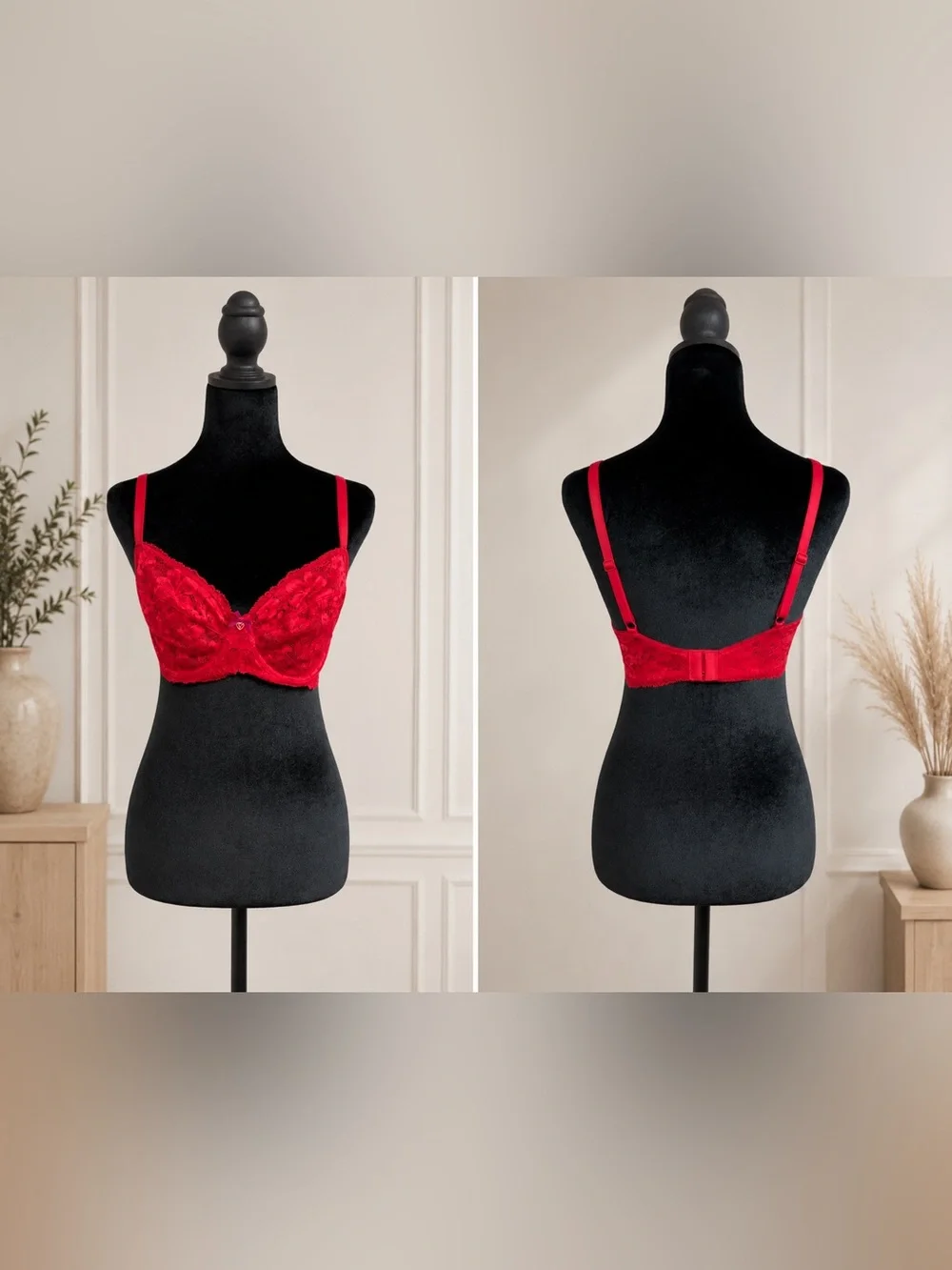 Victoria's Secret Red Lace Underwire Bra